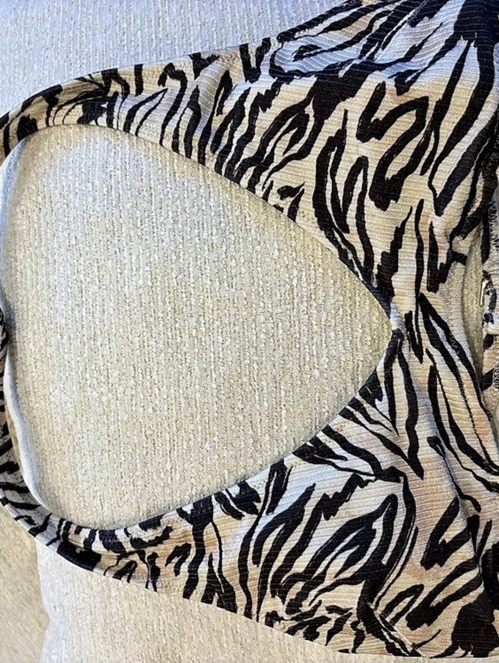Aerie Zebra Print Bikini Top Medium Like New